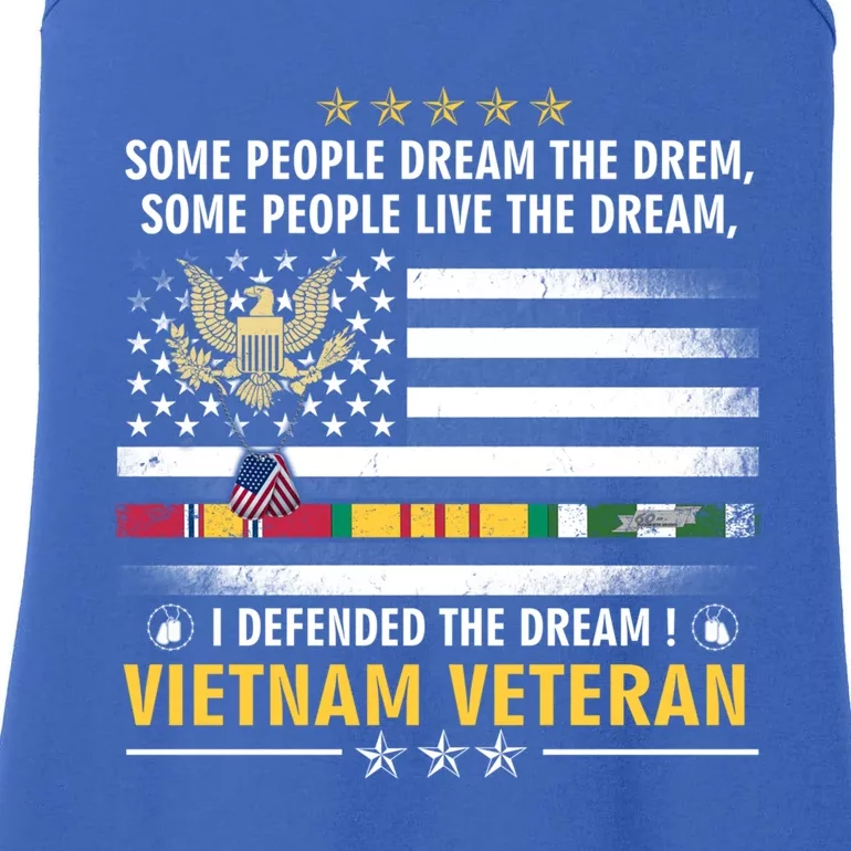 American Flag Veterans Day Patriotic Vietnam Veteran Grandpa Gift Ladies Essential Tank