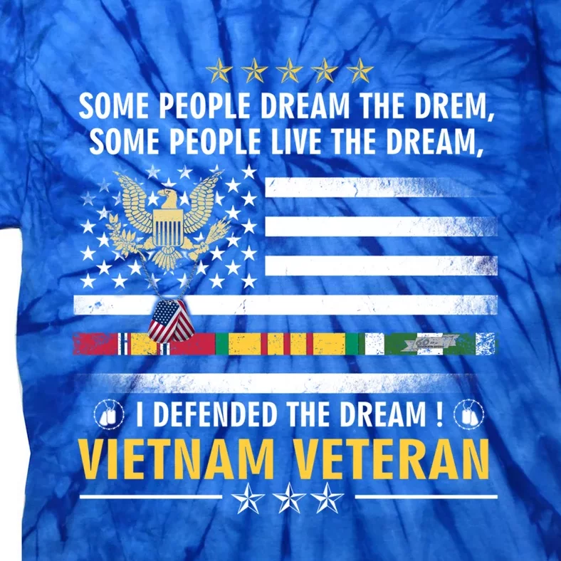 American Flag Veterans Day Patriotic Vietnam Veteran Grandpa Gift Tie-Dye T-Shirt