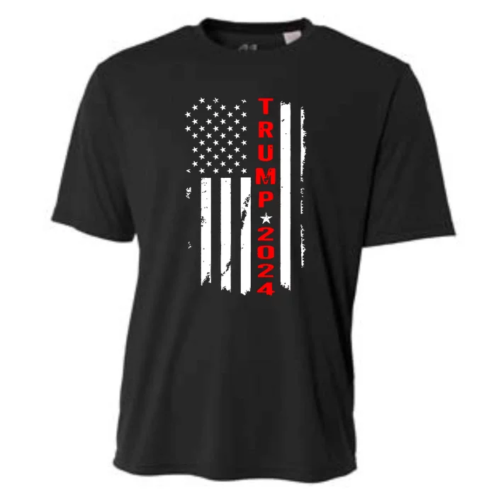 American Flag Vintage Trump 2024 Cooling Performance Crew T-Shirt