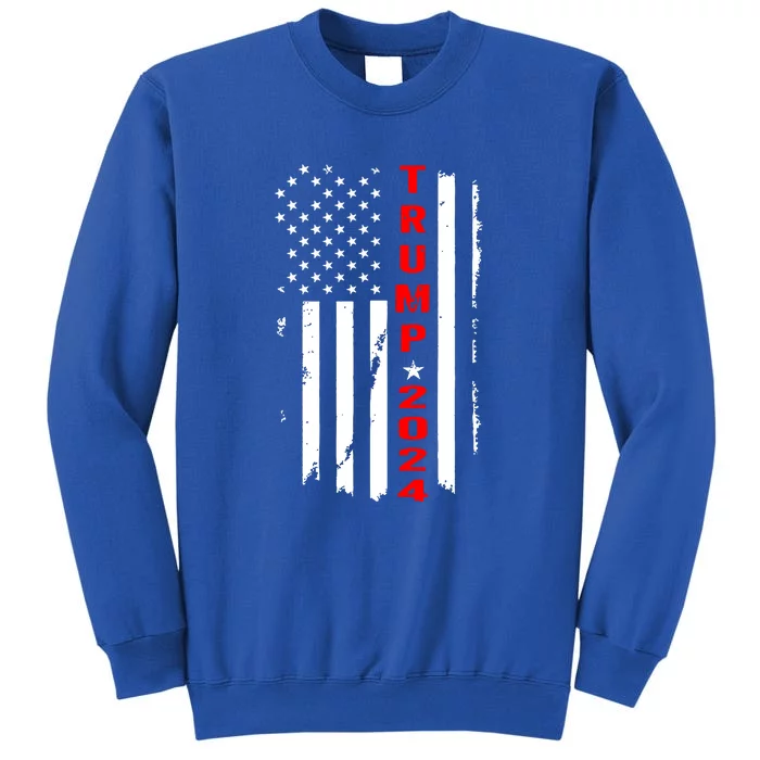 American Flag Vintage Trump 2024 Tall Sweatshirt