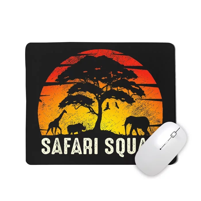 African Family Vacation Safari Squad Funny Matching Trip Mousepad