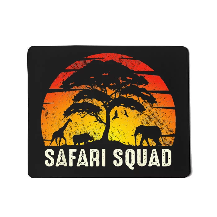 African Family Vacation Safari Squad Funny Matching Trip Mousepad