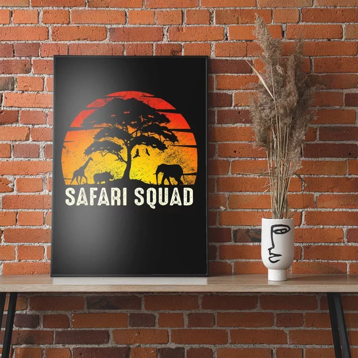 African Family Vacation Safari Squad Funny Matching Trip Poster