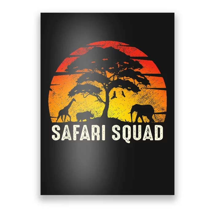 African Family Vacation Safari Squad Funny Matching Trip Poster