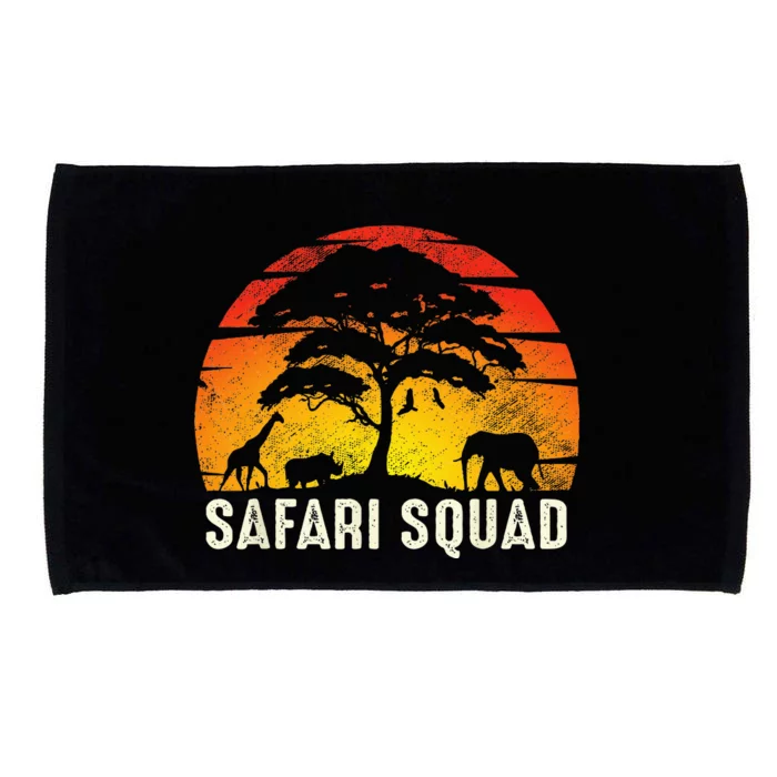 African Family Vacation Safari Squad Funny Matching Trip Microfiber Hand Towel