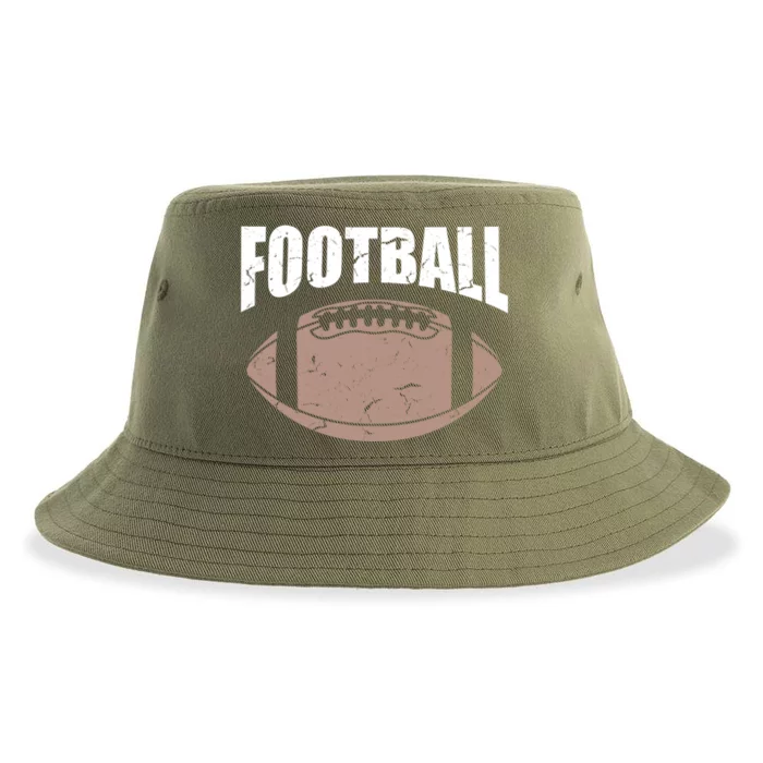 American Football Vintage Player Sports Cool Gift Sustainable Bucket Hat