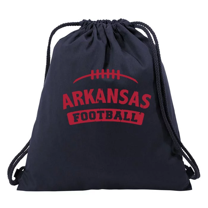 Arkansas Football Vintage Distressed Drawstring Bag