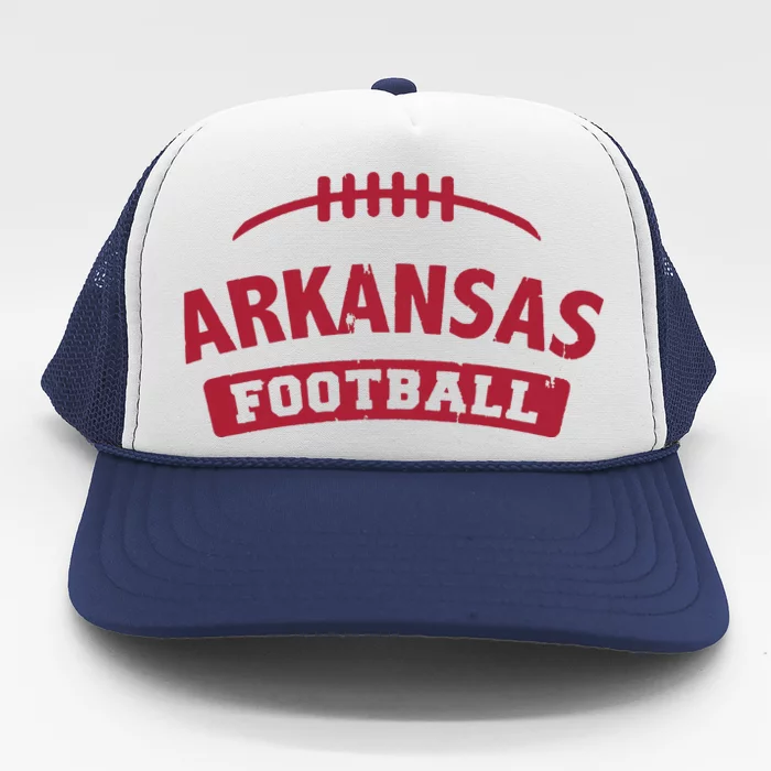 Arkansas Football Vintage Distressed Trucker Hat