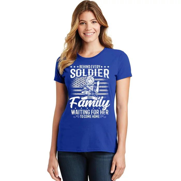 American Flag Veterans Day Patriotic Soldier Army Mom Gift Women's T-Shirt