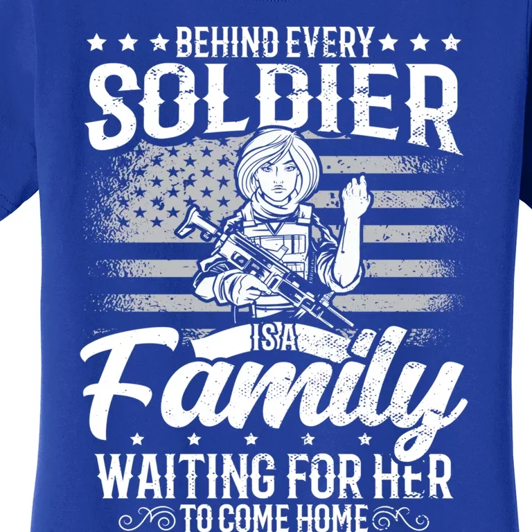 American Flag Veterans Day Patriotic Soldier Army Mom Gift Women's T-Shirt