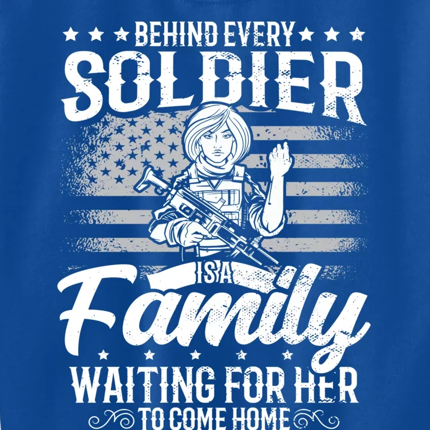 American Flag Veterans Day Patriotic Soldier Army Mom Gift Kids Sweatshirt