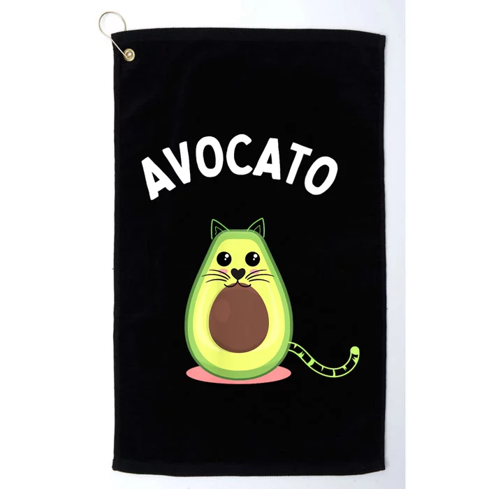 Avocato For Women Cute Cat Avocado Lover Platinum Collection Golf Towel