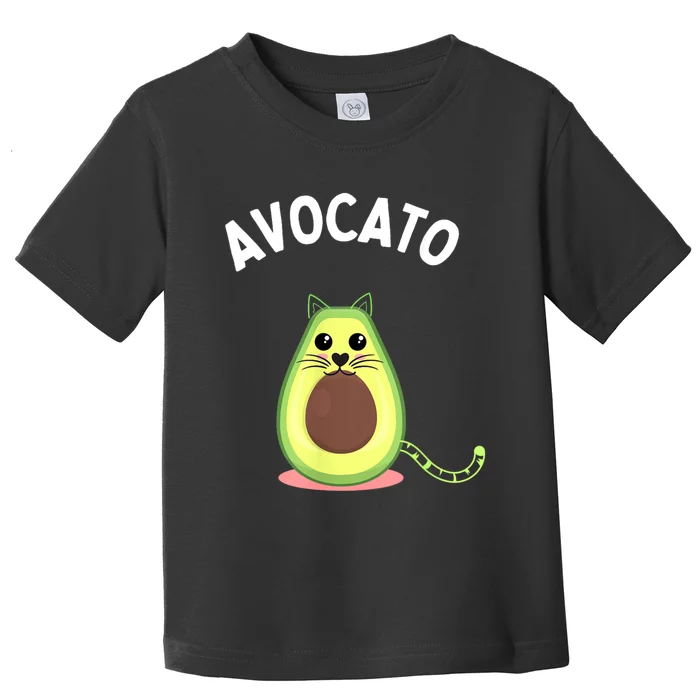 Avocato For Women Cute Cat Avocado Lover Toddler T-Shirt