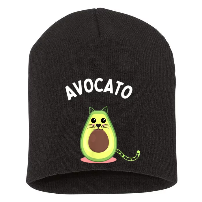 Avocato For Women Cute Cat Avocado Lover Short Acrylic Beanie