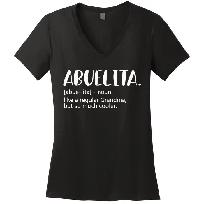 Abuelita For Women Mothers Day For Grandma Abuelita Women's V-Neck T-Shirt