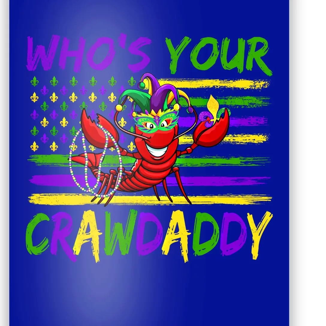 American Flag Whos Your Crawdaddy Crawfish Mardi Gras Gift Poster