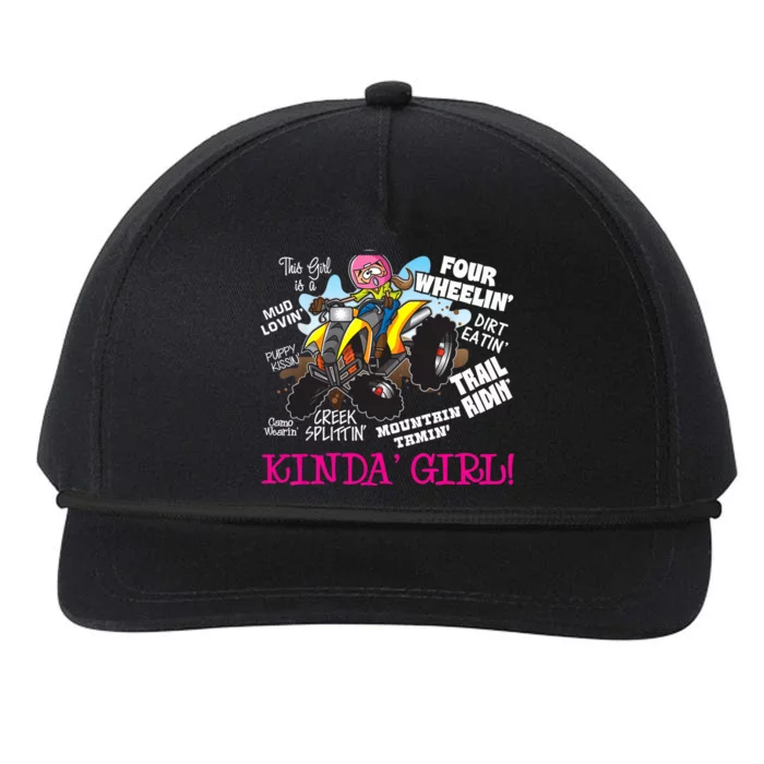 ATV Four Wheeler Off Road Trail Riding Kinda Girl Snapback Five-Panel Rope Hat