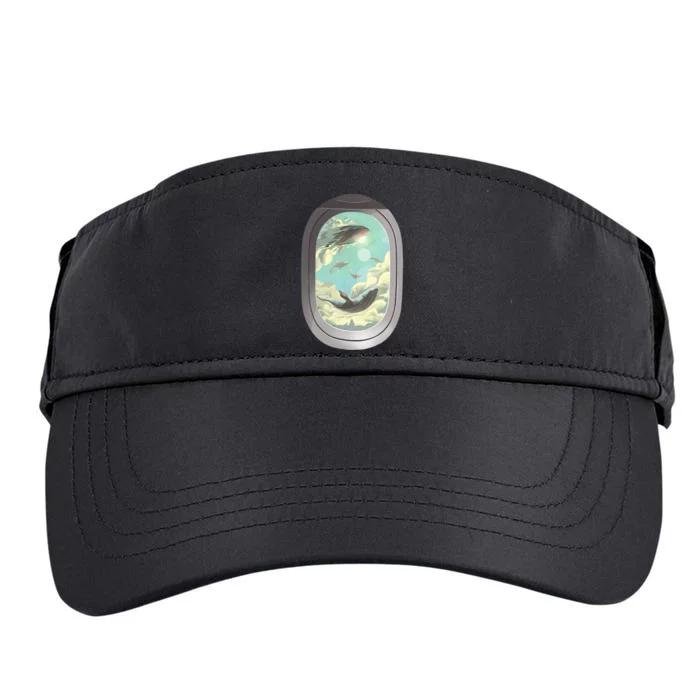 Abstract Flying Whales Adult Drive Performance Visor