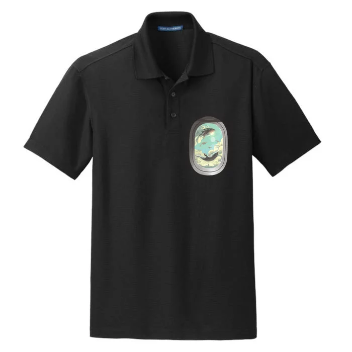 Abstract Flying Whales Dry Zone Grid Performance Polo