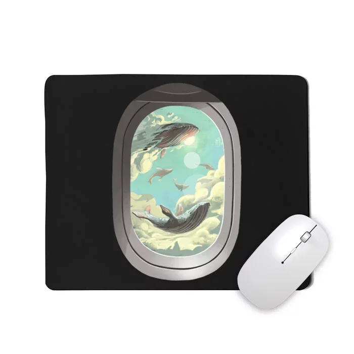 Abstract Flying Whales Mousepad