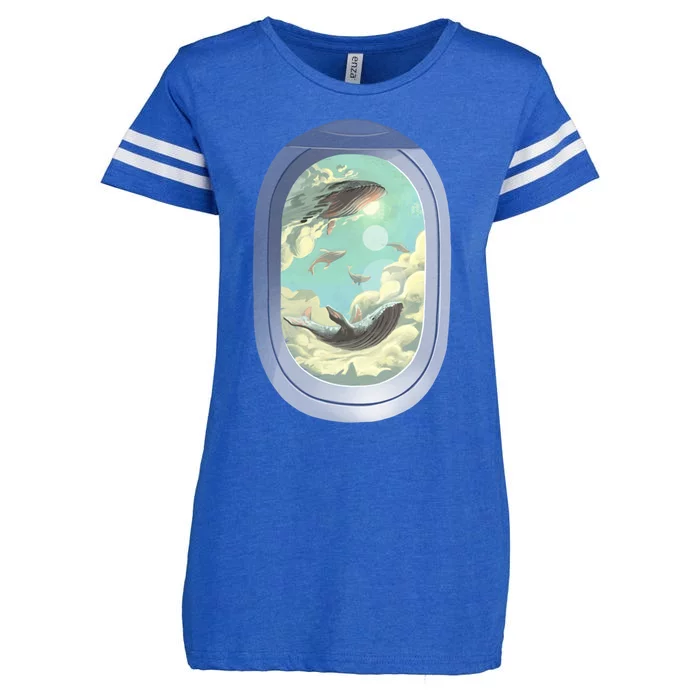 Abstract Flying Whales Enza Ladies Jersey Football T-Shirt