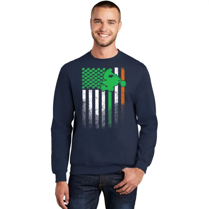 ATV Four Wheeler Bike Gift St. Patrick's Day Irish American Tall Sweatshirt