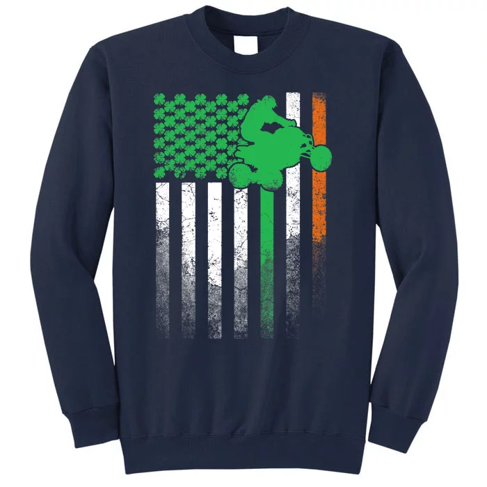 ATV Four Wheeler Bike Gift St. Patrick's Day Irish American Tall Sweatshirt