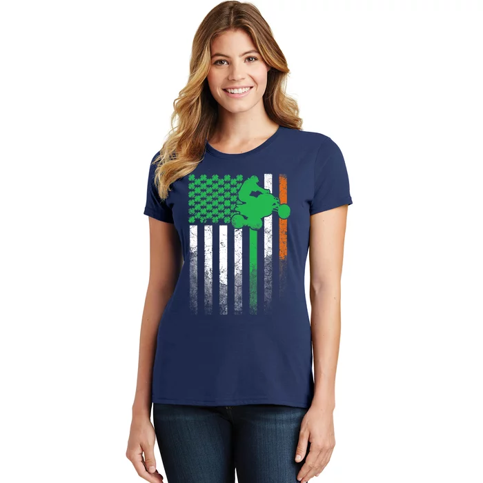 ATV Four Wheeler Bike Gift St. Patrick's Day Irish American Women's T-Shirt