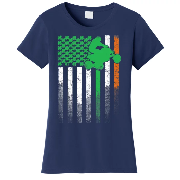 ATV Four Wheeler Bike Gift St. Patrick's Day Irish American Women's T-Shirt