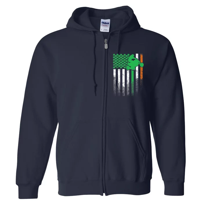 ATV Four Wheeler Bike Gift St. Patrick's Day Irish American Full Zip Hoodie