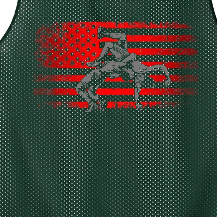 American Flag Wrestling   Wrestling Mesh Reversible Basketball Jersey Tank