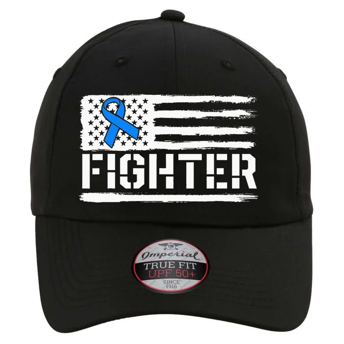 ALS Fighter Warrior Blue American Flag Awareness Ribbon The Original Performance Cap