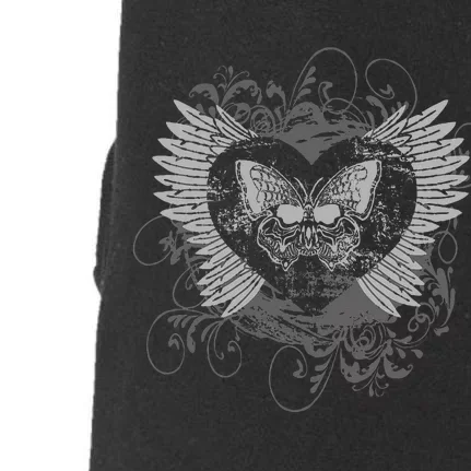 Aesthetic Fairy Wings Heart Alt Butterfly Grunge Doggie 3-End Fleece Hoodie