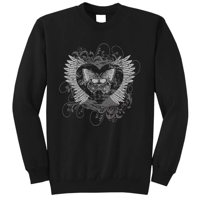 Aesthetic Fairy Wings Heart Alt Butterfly Grunge Sweatshirt