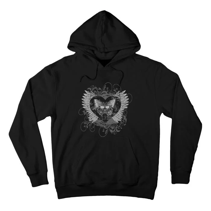 Aesthetic Fairy Wings Heart Alt Butterfly Grunge Tall Hoodie