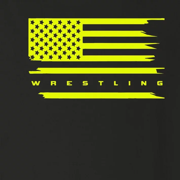 American Flag Wrestling Apparel Wrestling Toddler Long Sleeve Shirt