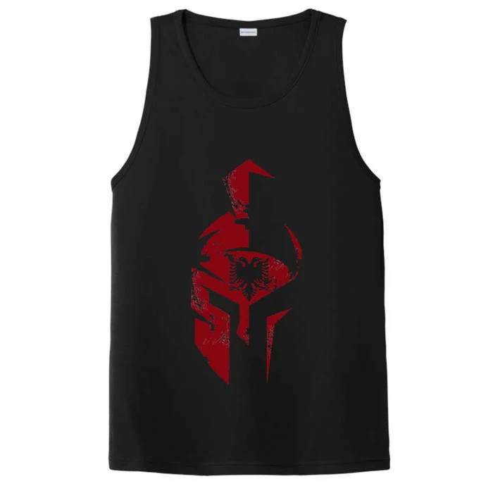 Albanian Flag Warrior Shqip Shqiponja Albanian Eagle Performance Tank