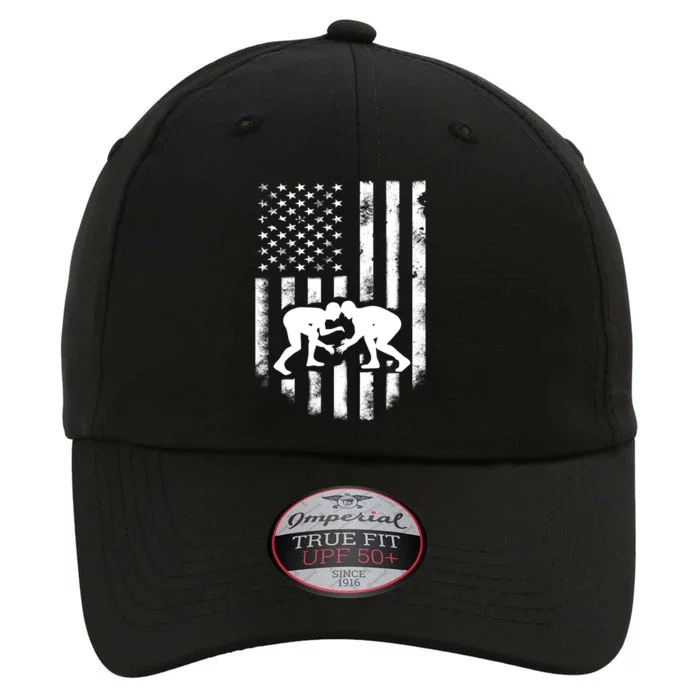 American Flag Wrestling Gift Distressed Wrestle Gift The Original Performance Cap