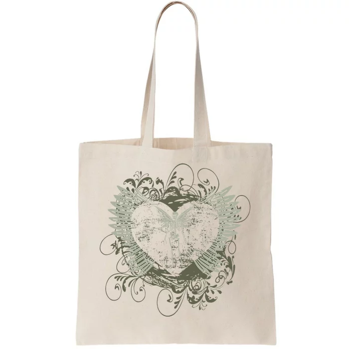 Aesthetic Fairy Wings Skeleton Alt Grunge Tote Bag