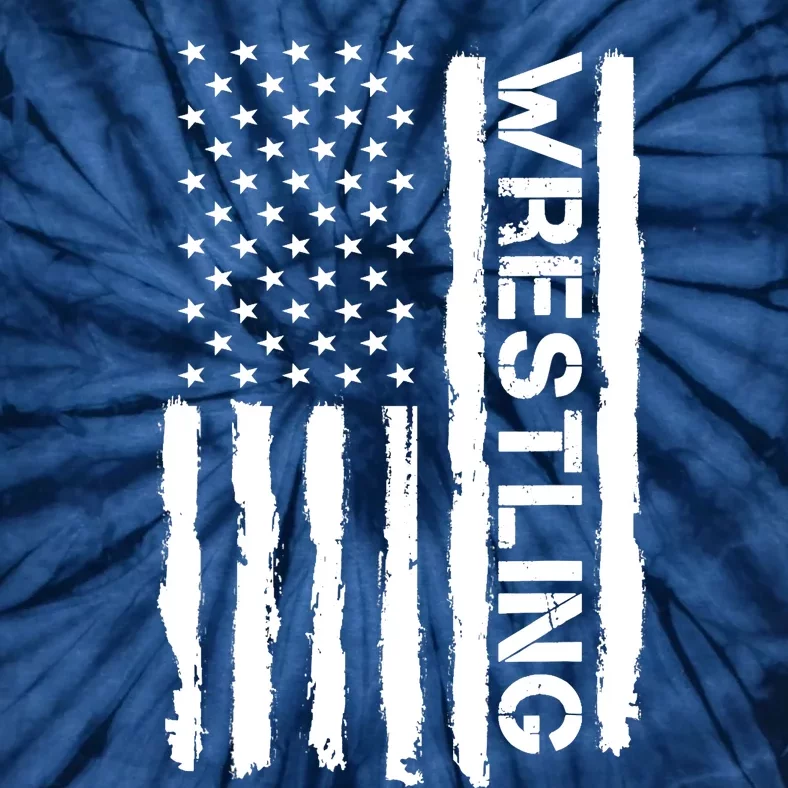 American Flag Wrestling Lovers Sport Fans Tie-Dye T-Shirt