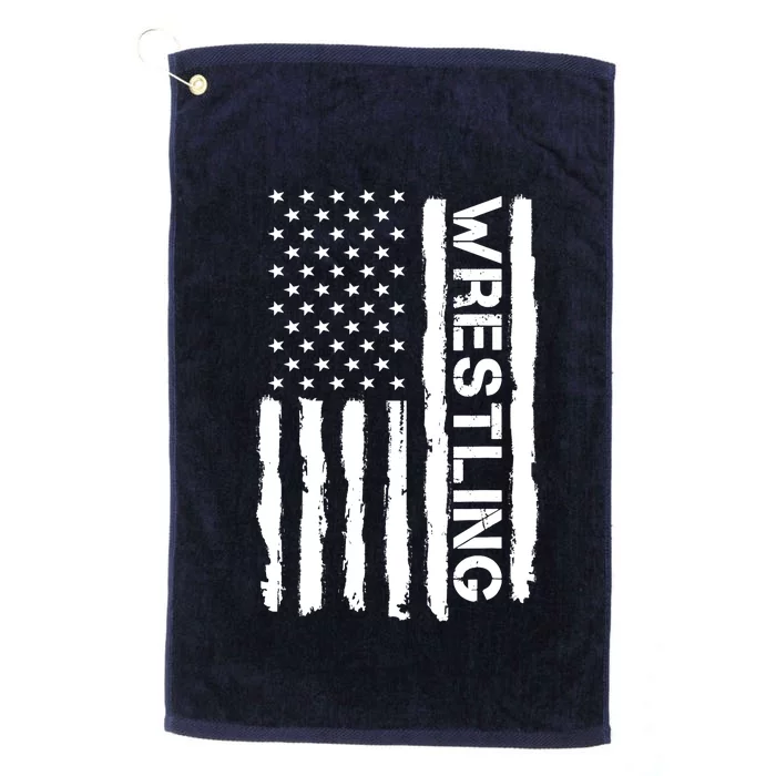 American Flag Wrestling Lovers Sport Fans Platinum Collection Golf Towel