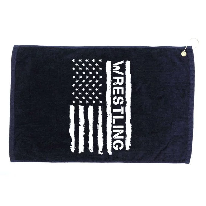 American Flag Wrestling Lovers Sport Fans Grommeted Golf Towel