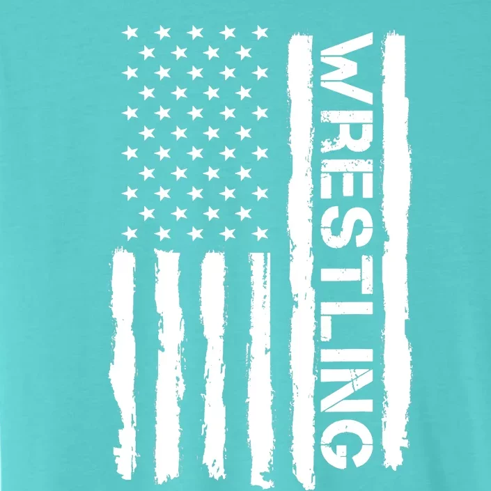 American Flag Wrestling Lovers Sport Fans ChromaSoft Performance T-Shirt