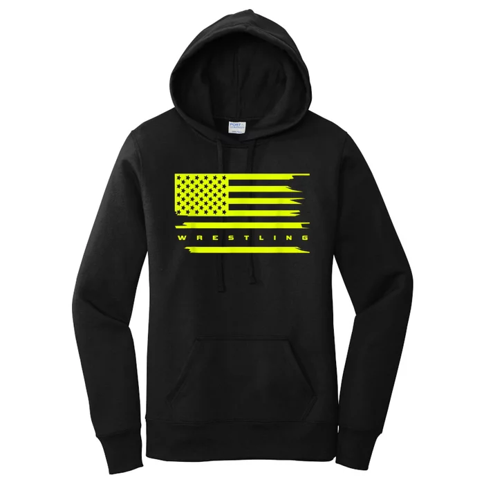 American Flag Wrestling Apparel Wrestling Women's Pullover Hoodie