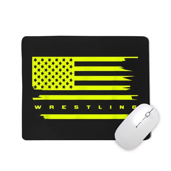 American Flag Wrestling Apparel Wrestling Mousepad