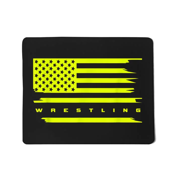 American Flag Wrestling Apparel Wrestling Mousepad