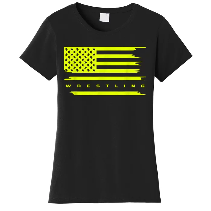 American Flag Wrestling Apparel Wrestling Women's T-Shirt