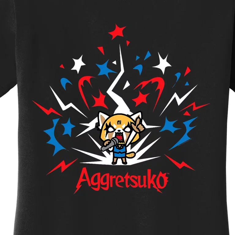 Aggretsuko Fire Works 4th Of July Women's T-Shirt