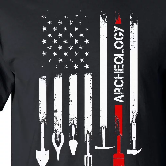 American Flag with Archeology for father Tall T-Shirt