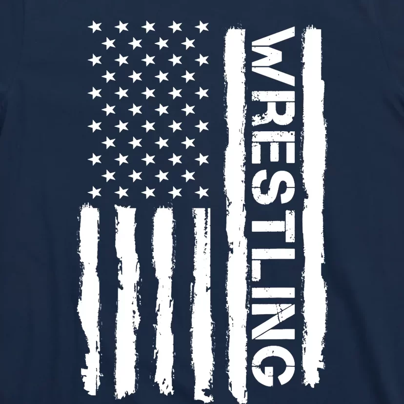 American Flag Wrestling Lovers Sport Fans T-Shirt